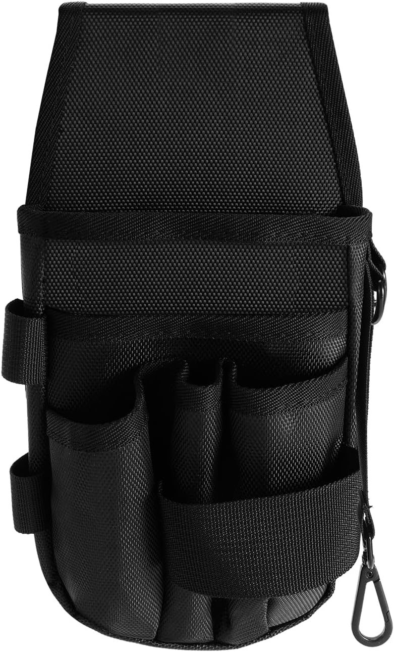 KENOBE 5-Pockets Tool Pouch, Black Tool Pouch Organization, Heavy-Duty Electrician Tool Pouches for Electrician, Carpenter, Construction, Technician, Side Belt Pouch, Small Electrician Holster - Image 2